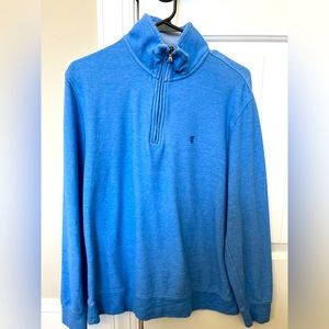 Izod Saltwater Relaxed Classics blue men’s medium quarter zip pullover